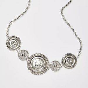 Free People Bohemian Armor Chain Belt- silver